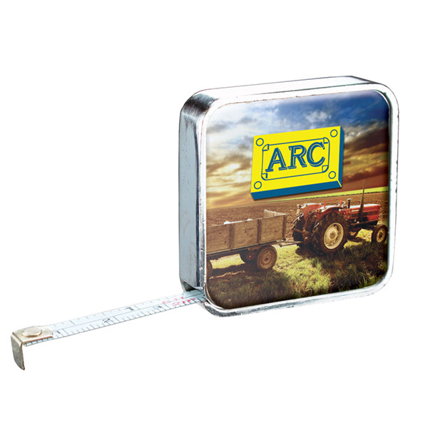 Domed Chrome Metal Case Tape Measure (KS-0574)