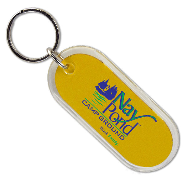 Long Oval Crystal Keytag (0139)