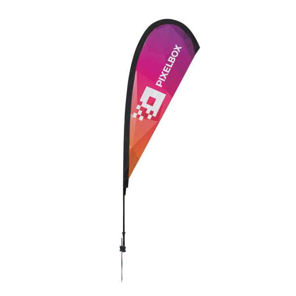 48-Hour Quick Ship 8' Premium Teardrop Sail Sign Kit (Single-Sided with Ground Spike) (SD-190822)