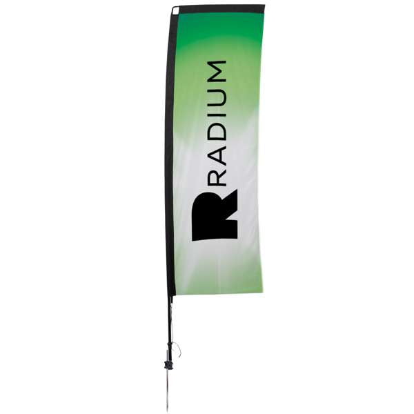 48-Hour Quick Ship 10' Premium Rectangle Sail Sign Kit (Single-Sided with Ground Spike) (#190823)