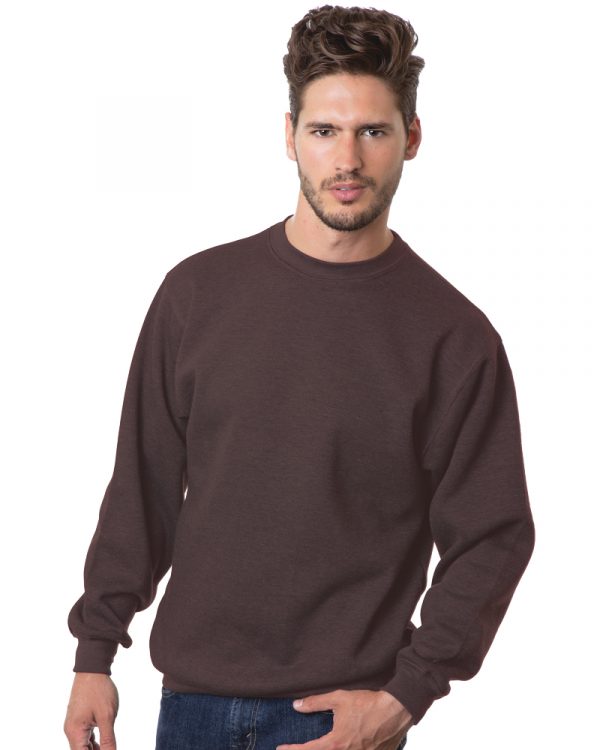 Bayside USA-Made Crewneck (OS-1102) - Chocolate