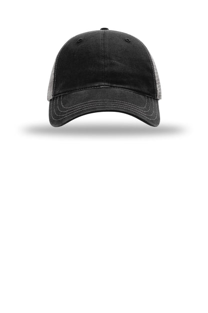 Richardson Garment Washed Trucker (SAN-111) - Black/ Charcoal