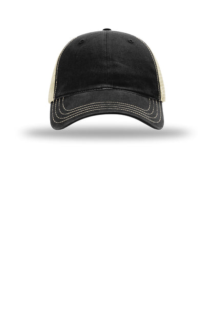 Richardson Garment Washed Trucker (SAN-111) - Black/ Khaki
