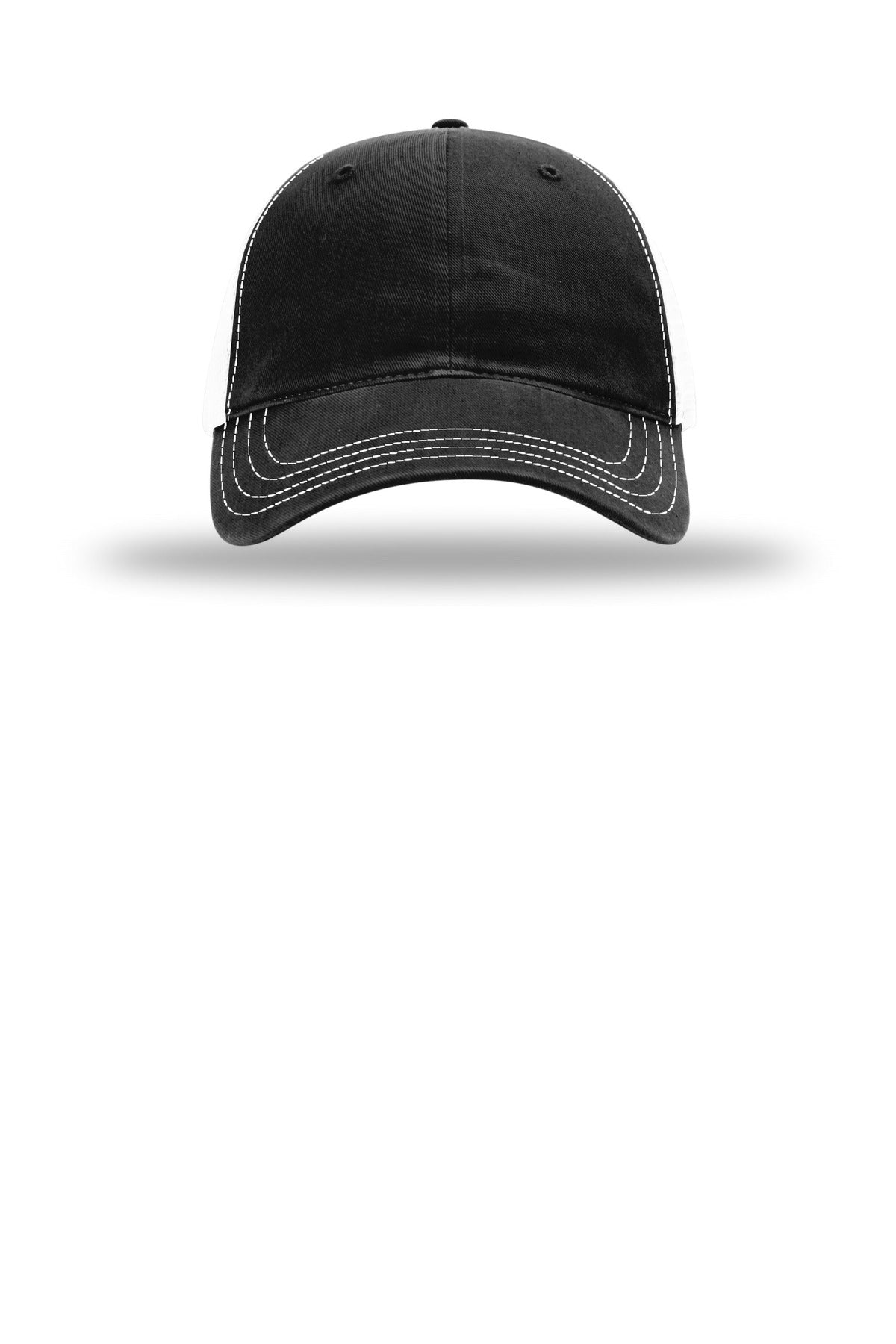 Richardson Garment Washed Trucker (SAN-111) - Black/ White