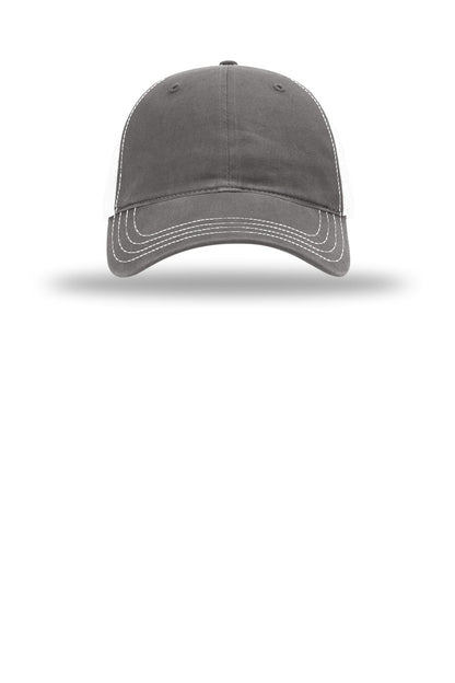 Richardson Garment Washed Trucker (SAN-111) - Charcoal/ White