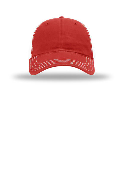 Richardson Garment Washed Trucker (SAN-111) - Red/ White