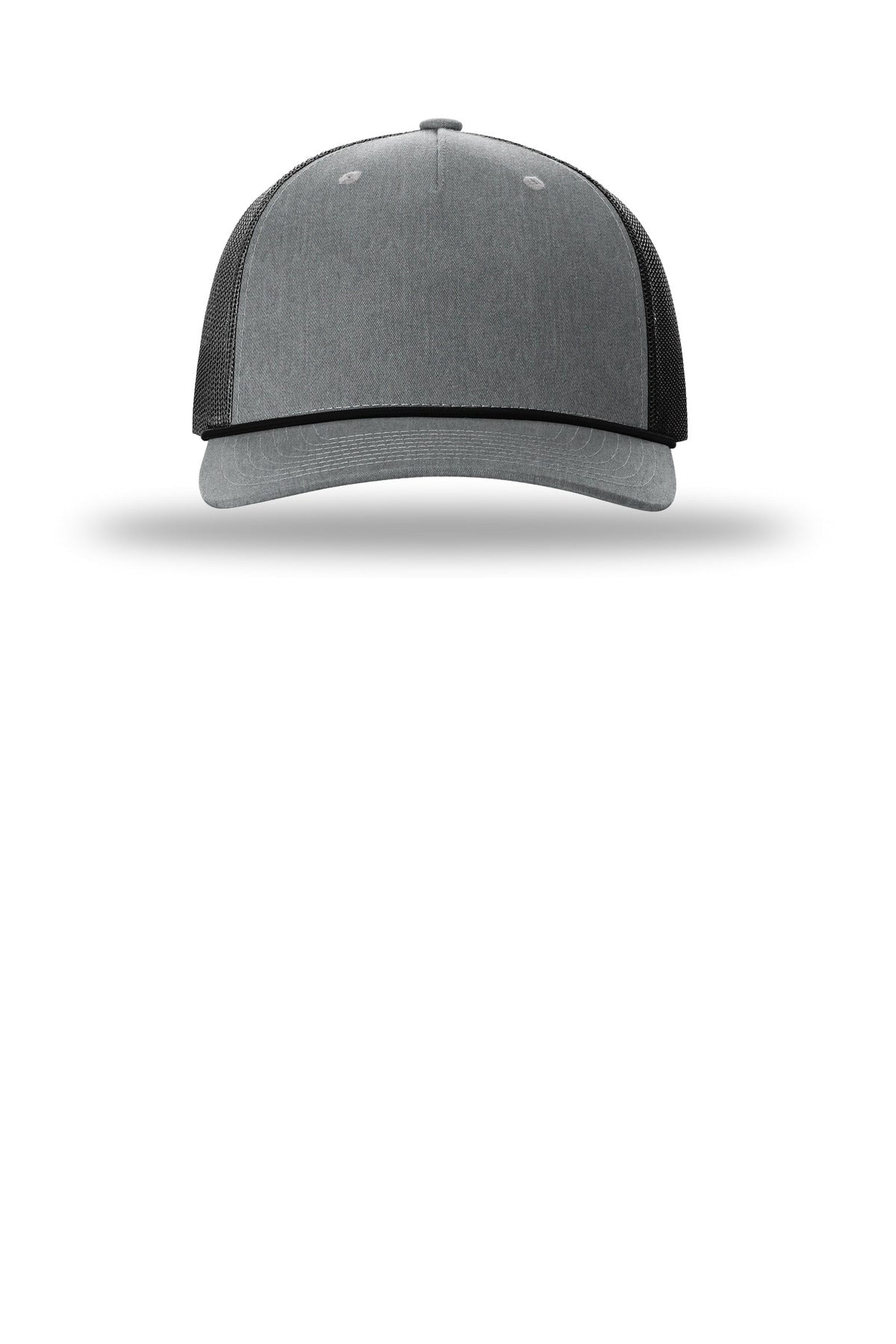 Richardson Five-Panel with Rope (SAN-112FPR) - Heather Grey/ Black/ Black