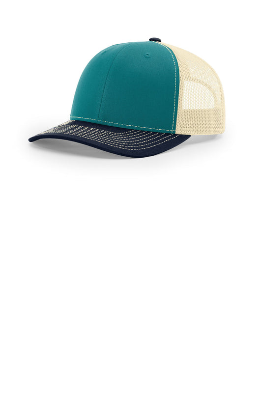 Richardson Trucker Cap (SAN-112) - Blue Teal/ Birch/ Navy
