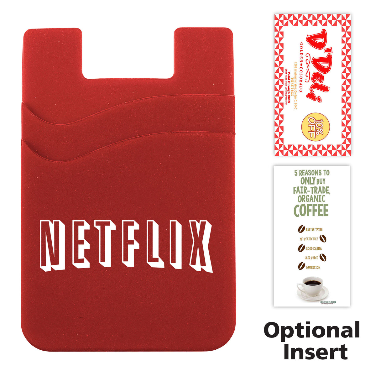 Dual Pocket Cell Phone Sleeve with 3M Adhesive Backing (KS-0707)