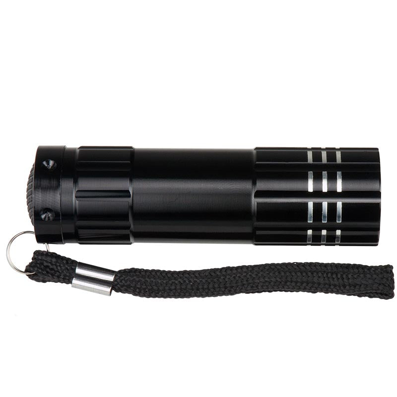 9 Bulb LED Flashlight (KS-0624) - Black