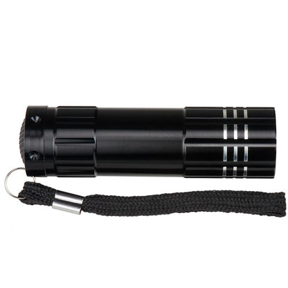 9 Bulb LED Flashlight (KS-0624) - Black