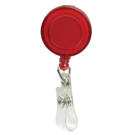 Round Pad Print Retractable Badge Holder with Alligator Clip (KS-BH108) - Tred