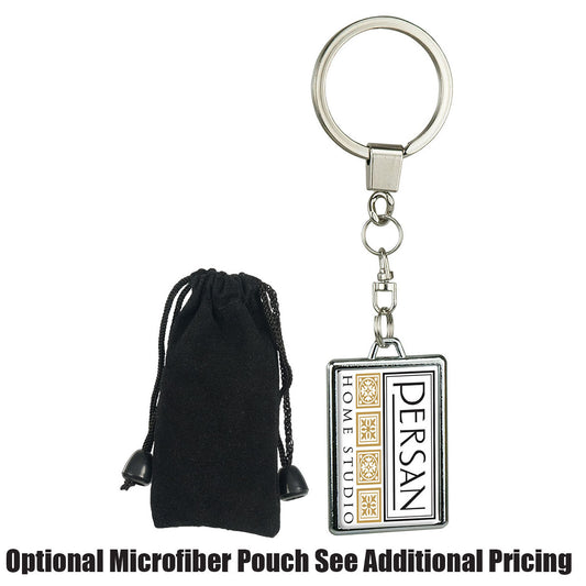 Rectangle Two Sided Die Cast Metal Domed Keytag (0119)
