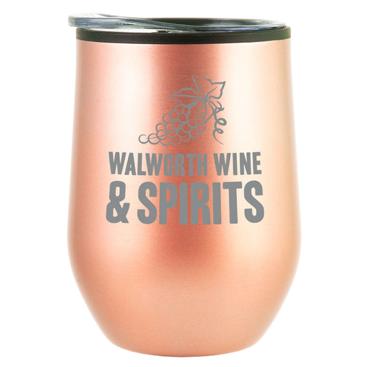 12 oz Bay Mist Stainless Wine Tumbler with Lid (KS-8004)