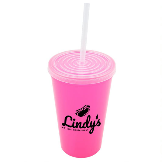 22oz Stadium Cup with Lid and Straw (KS-0459L)