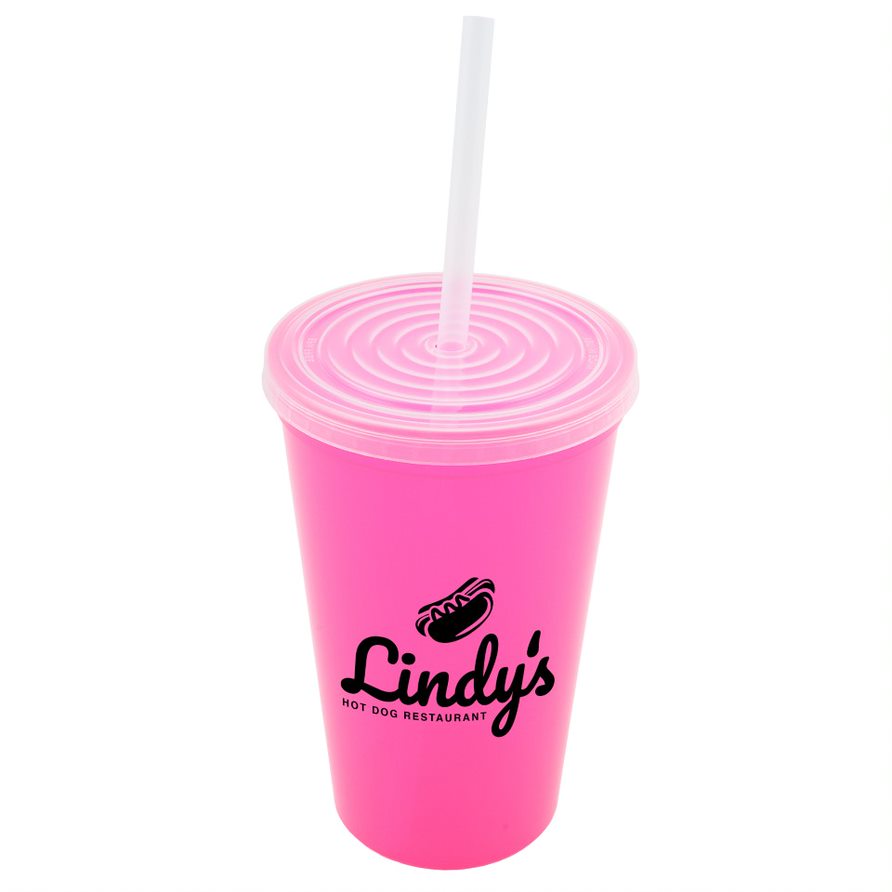22oz Stadium Cup with Lid and Straw (KS-0459L)