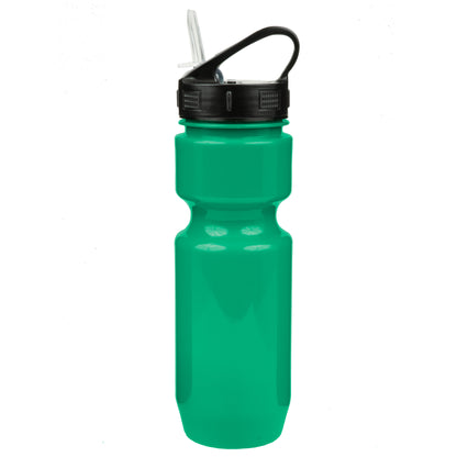 22oz Bike Bottle with Sport Sip Lid & Straw (KS-0390S) - Forest Green