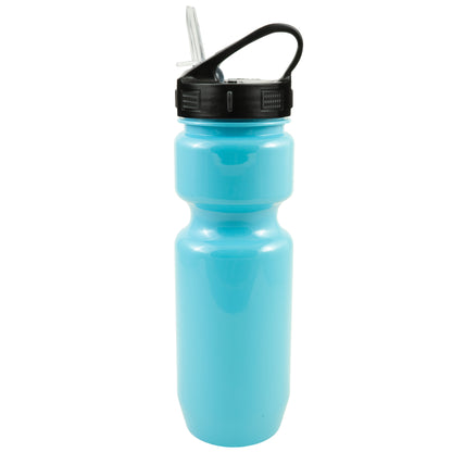 22oz Bike Bottle with Sport Sip Lid & Straw (KS-0390S) - Light Blue
