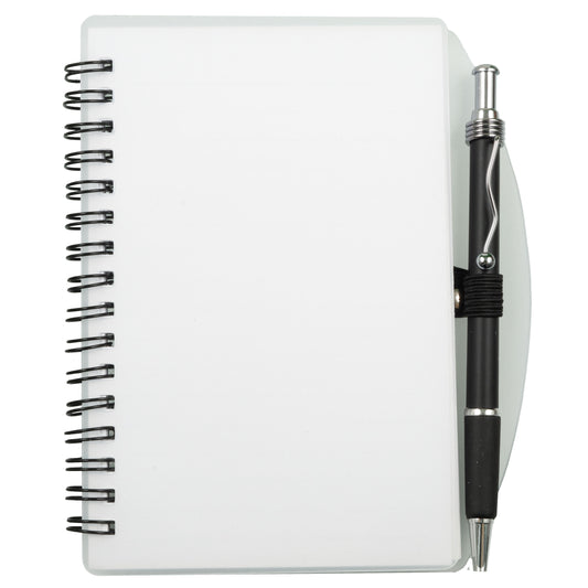 4"x6" 70 Sheet Poly Journal with Pen (KS-JB4670P) - Frost