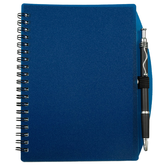 5"x7" 70 Sheet Poly Journal with Pen (KS-JB5770P) - Tblue