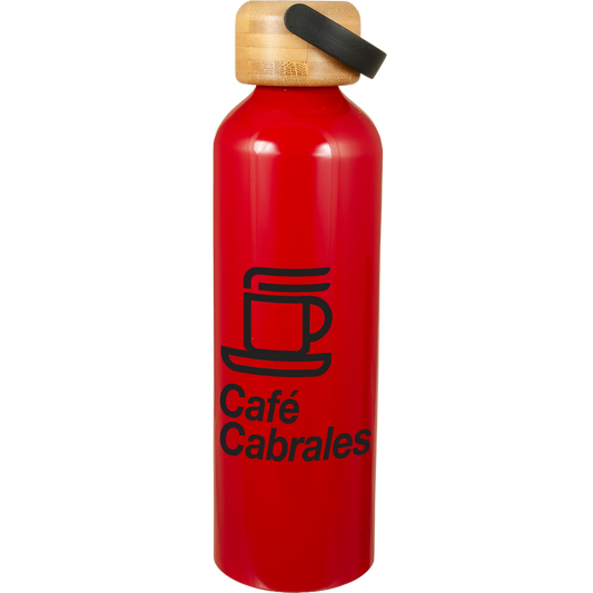24oz Recycled Aluminum Bottle with Bamboo Lid (8015)