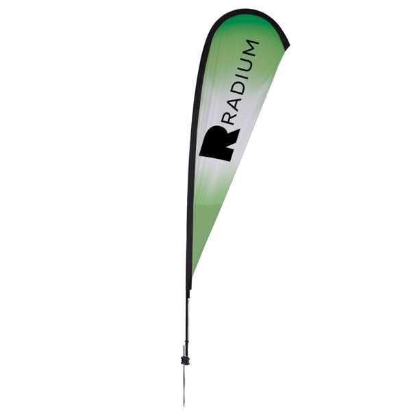 48-Hour Quick Ship 11.5' Premium Teardrop Sail Sign Kit (Single-Sided with Ground Spike) (SD-190825)