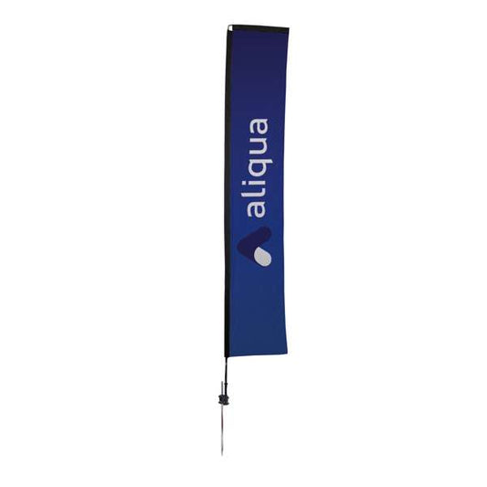 48-Hour Quick Ship 14.5' Premium Rectangle Sail Sign Kit (Single-Sided with Ground Spike) (#190826)