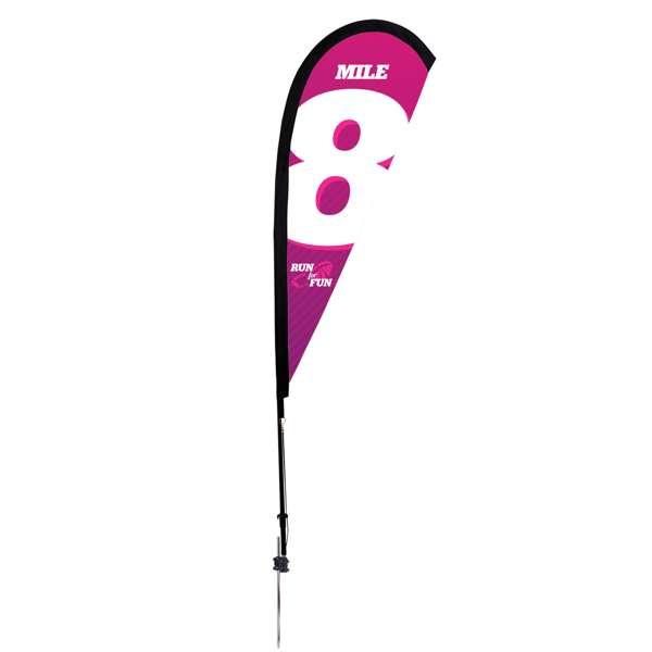 6' Premium Teardrop Sail Sign Kit (Single-Sided with Ground Spike) (#190976)