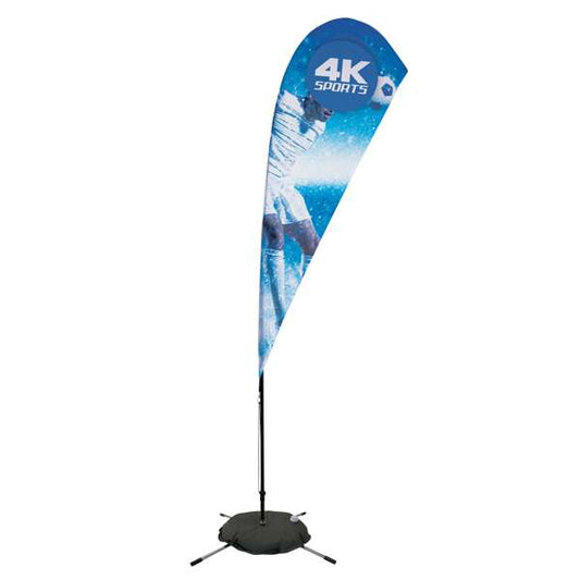 8' Streamline Teardrop Sail Sign Flag Kit (Single-Sided with Scissor Base) (#191403)
