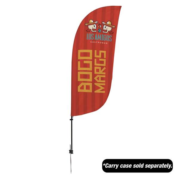 7.5' Value Feather Sail Sign Kit Single-Sided with Spike Base (SD-191860)