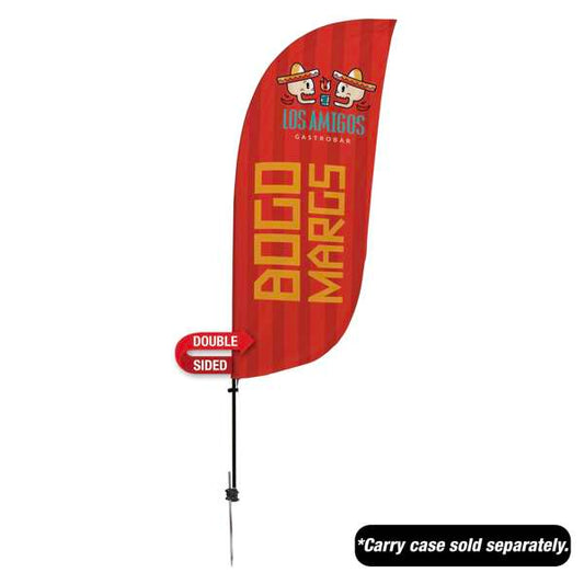 7.5' Value Feather Sail Sign Kit Double-Sided with Spike Base (#191862)