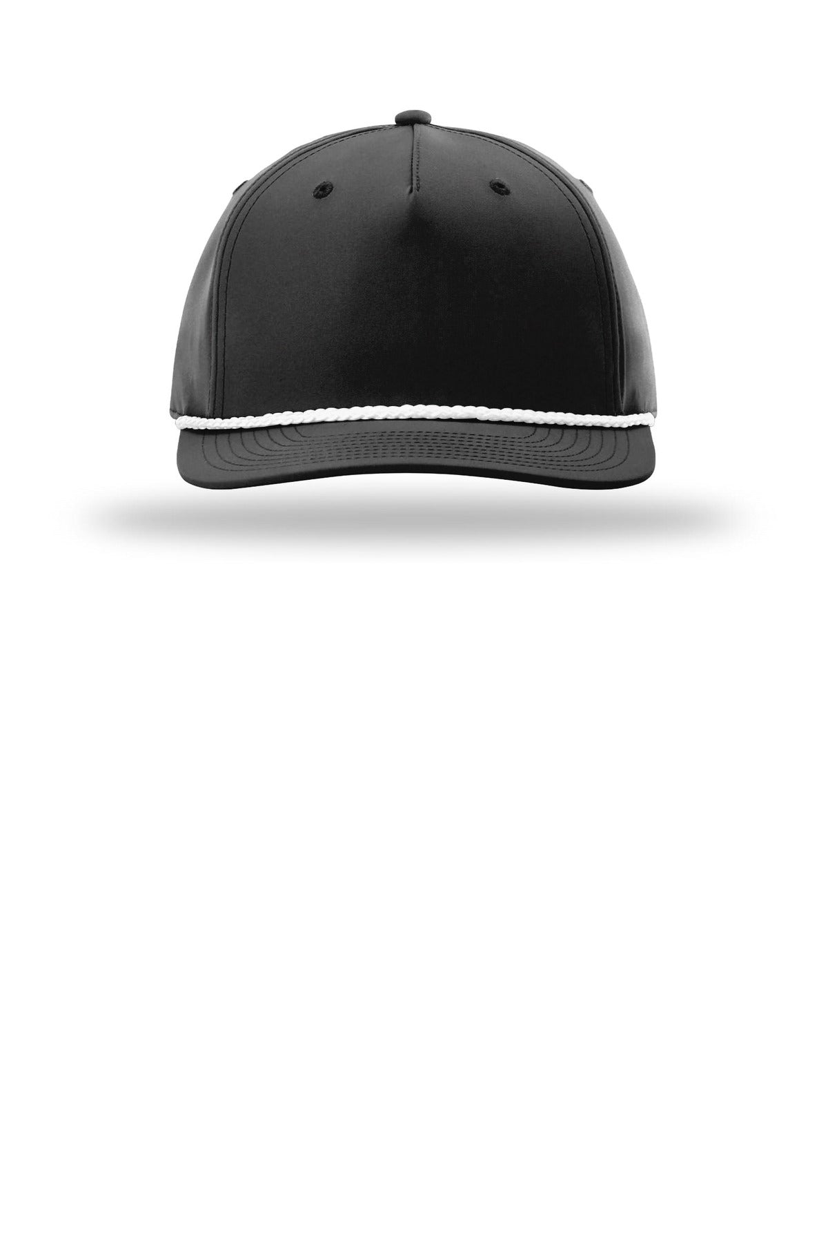 Richardson 5-Panel Classic Rope Cap (SAN-258) - Black/ White