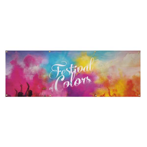 2' x 6' 9 oz. Mesh Vinyl Banner Single-Sided (#304411)