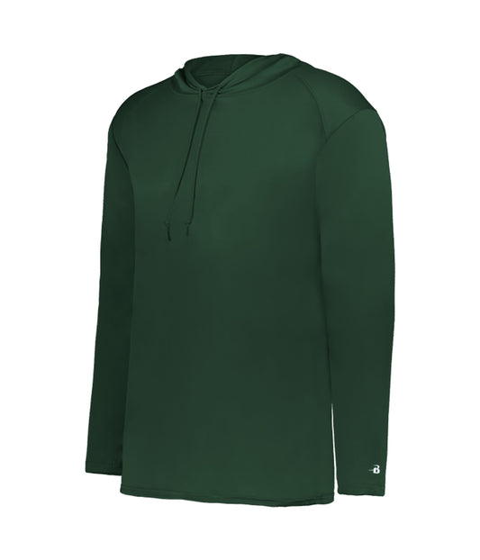 Badger B-Core L/S Hood Tee (OS-4105) - Forest (ba)