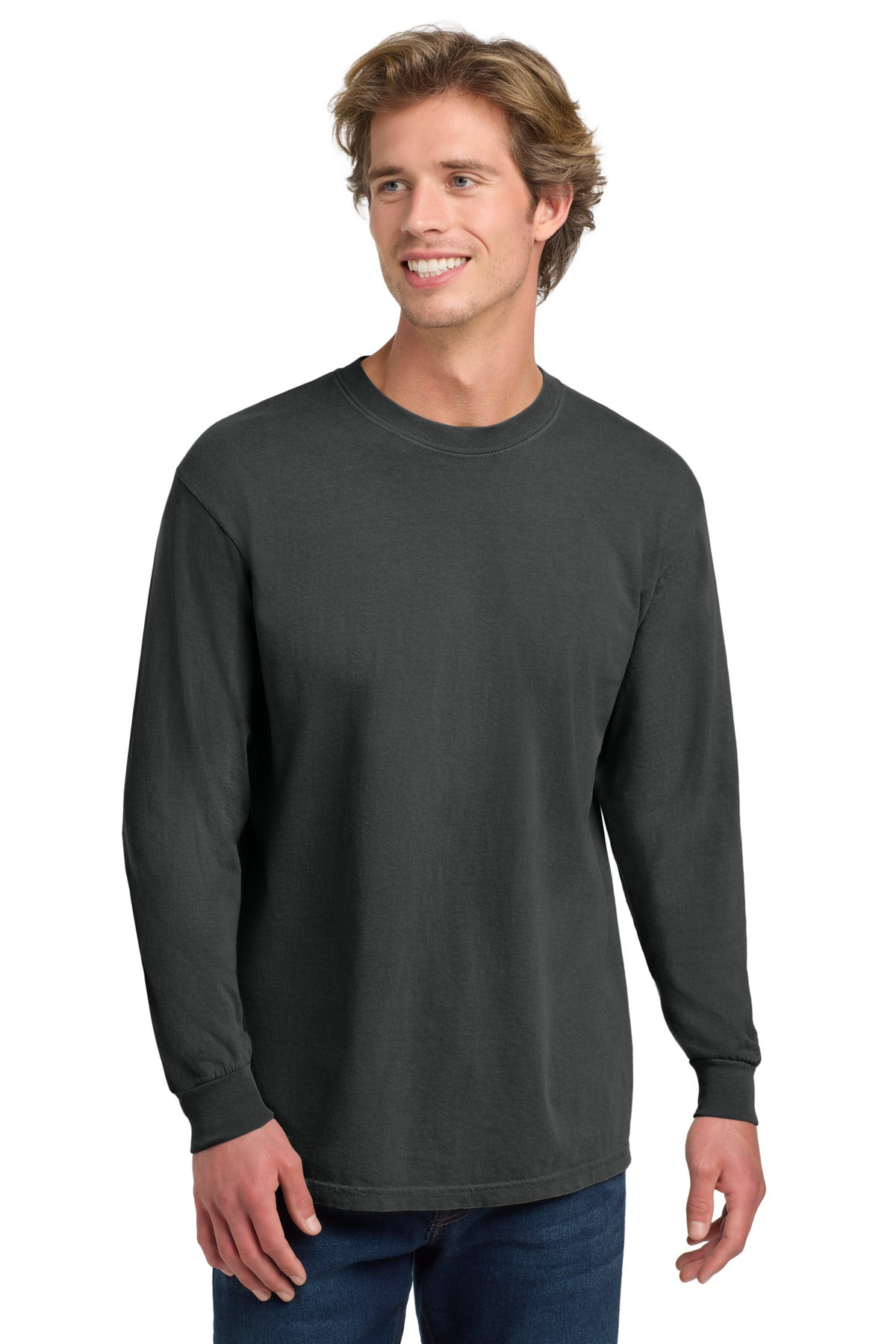 Comfort Colors Heavyweight Ring Spun Long Sleeve Tee (SAN-6014) - Graphite