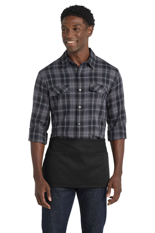 Port Authority Easy Care Reversible Waist Apron with Stain Release (SAN-A707) - Black