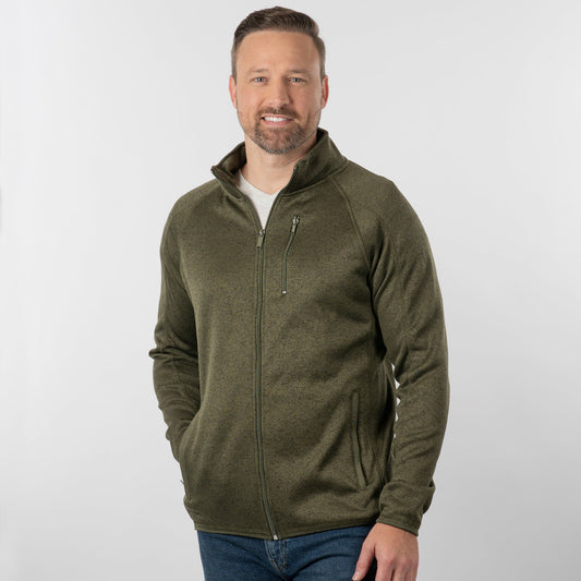 Burnside Full-Zip Knit Sweater Jacket (OS-3901)