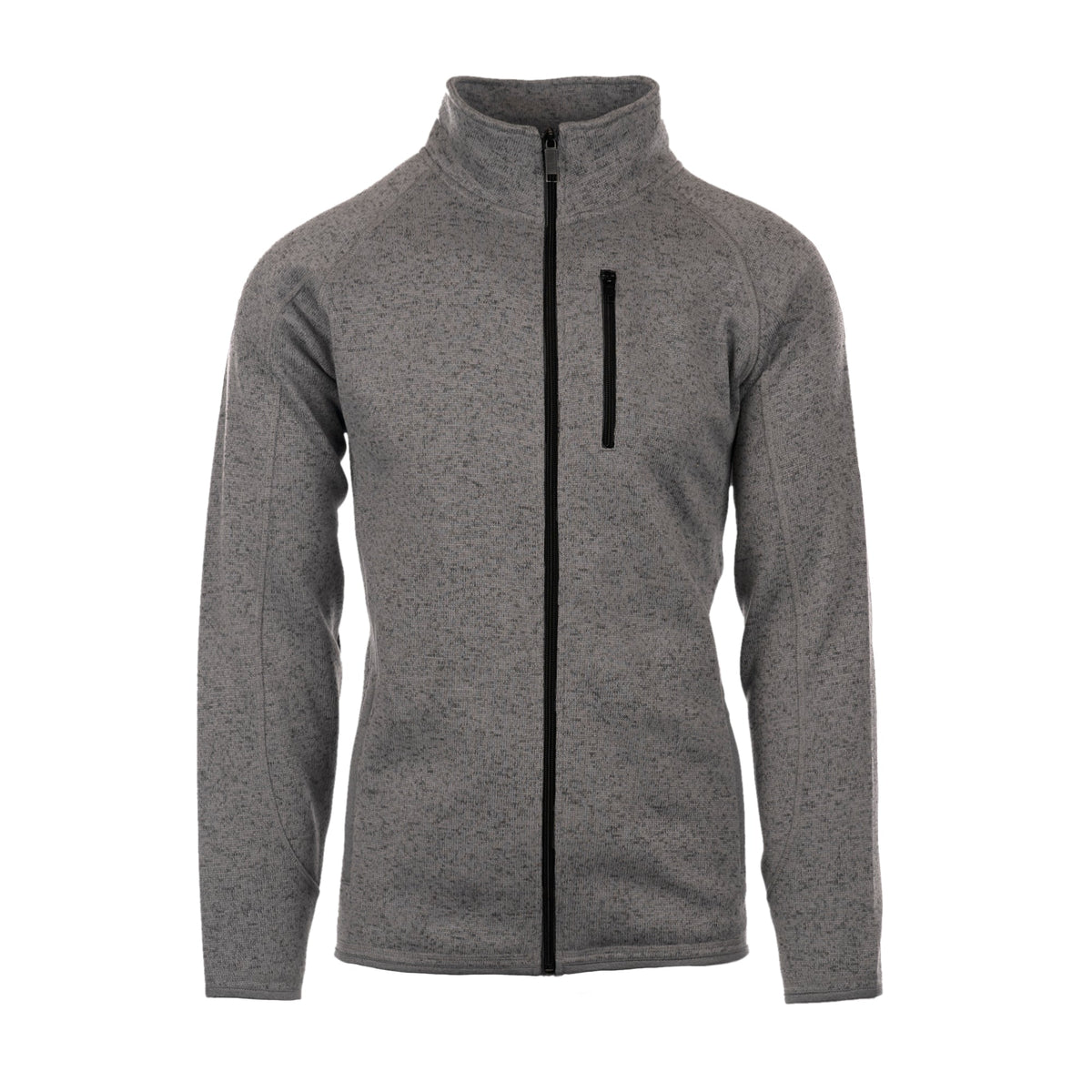 Burnside Full-Zip Knit Sweater Jacket (OS-3901) - HEATHER CHARCOAL