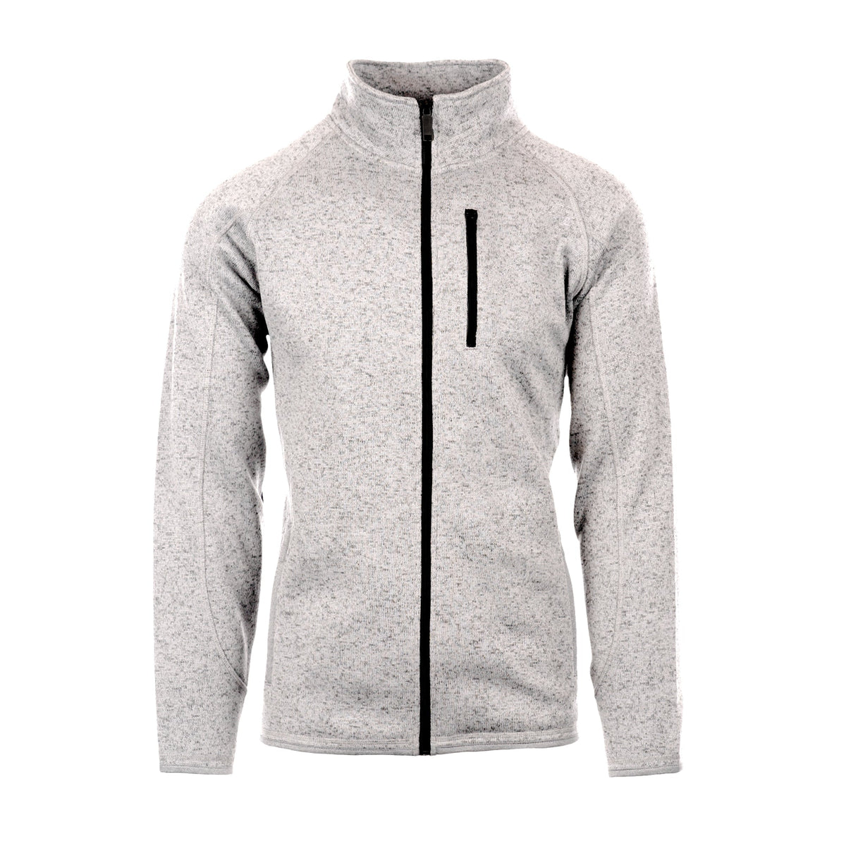 Burnside Full-Zip Knit Sweater Jacket (OS-3901) - HEATHER GREY