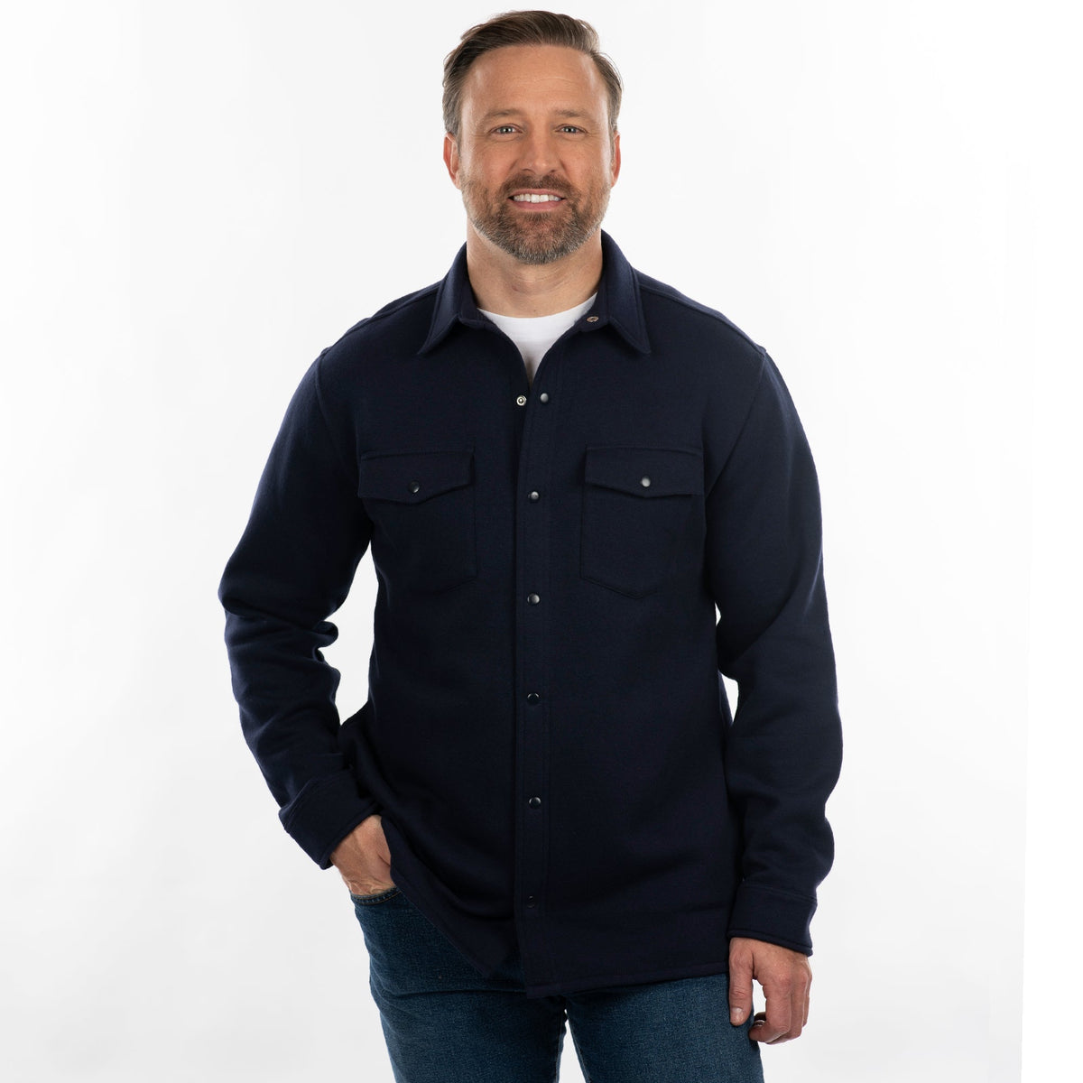 Burnside Fleece Snap Shacket (OS-B8760)