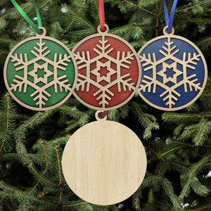 Snowflake Layered Wood Ornament (HW605FO)