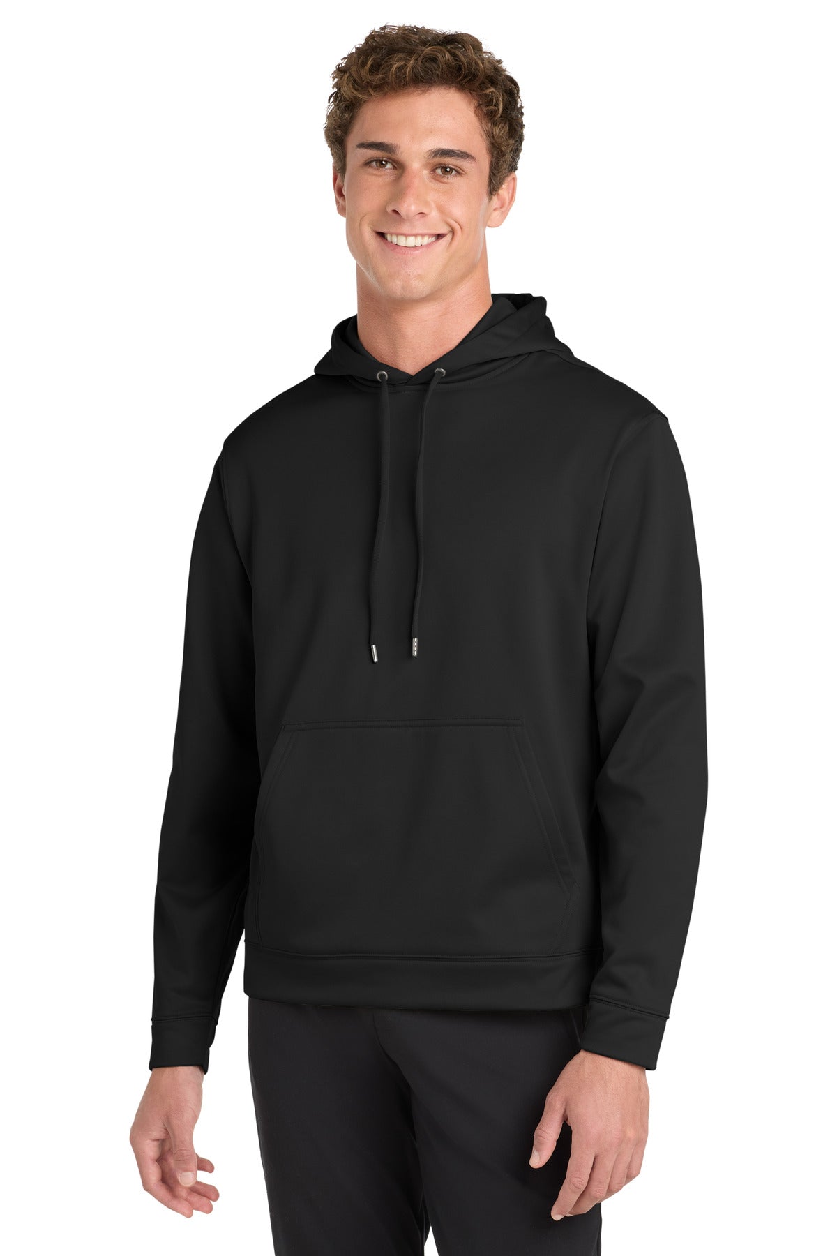 Sport-Tek Sport-Wick Fleece Hooded Pullover (SAN-F244) - Black