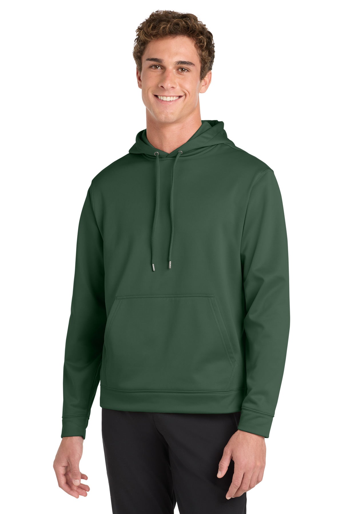 Sport-Tek Sport-Wick Fleece Hooded Pullover (SAN-F244) - Forest Green
