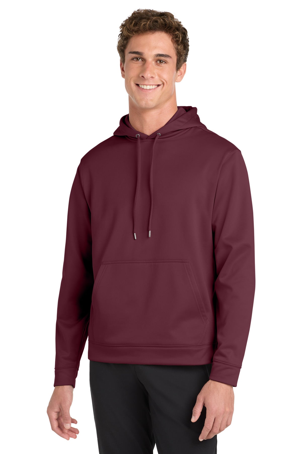 Sport-Tek Sport-Wick Fleece Hooded Pullover (SAN-F244) - Maroon