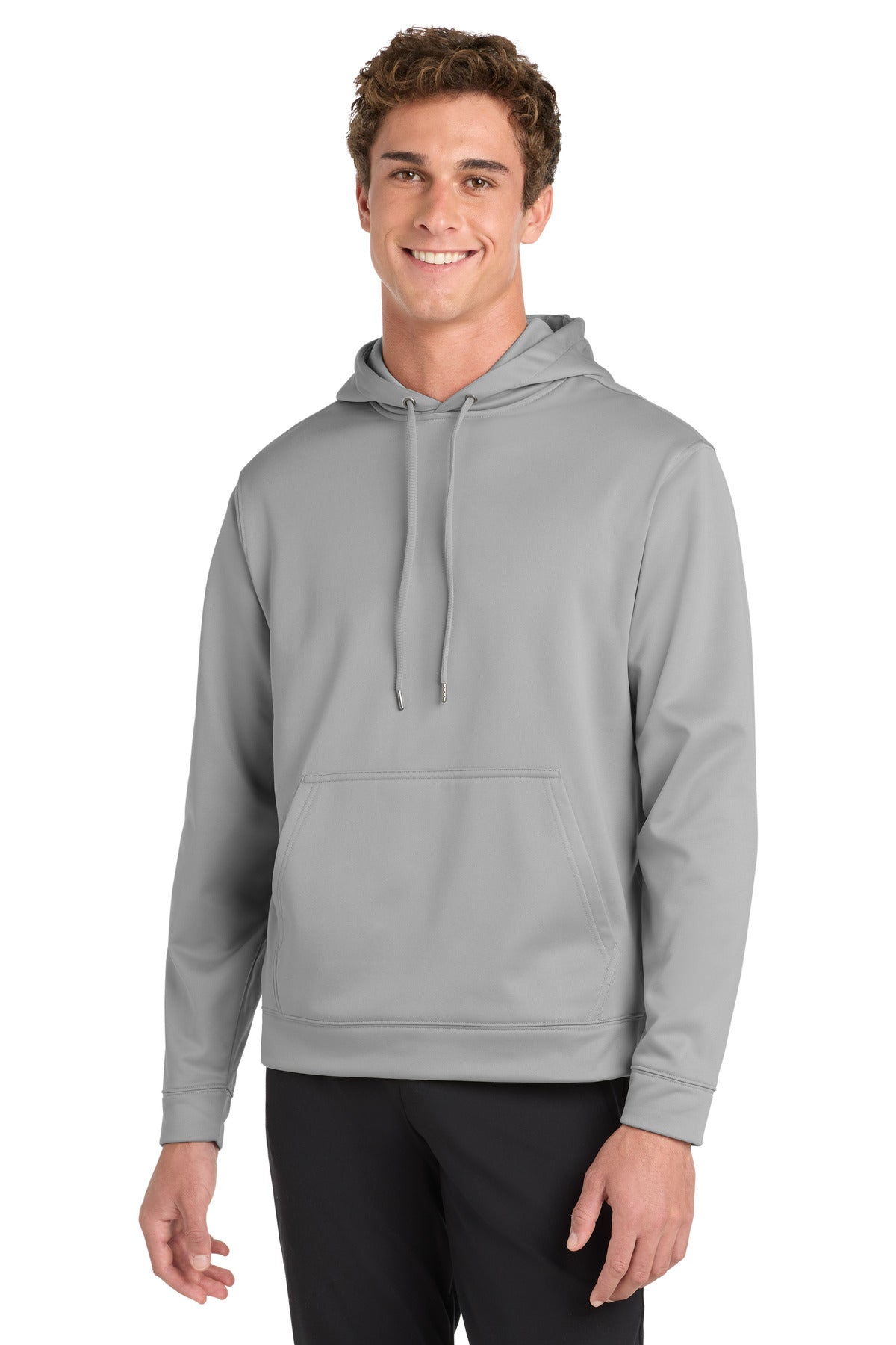 Sport-Tek Sport-Wick Fleece Hooded Pullover (SAN-F244) - Silver