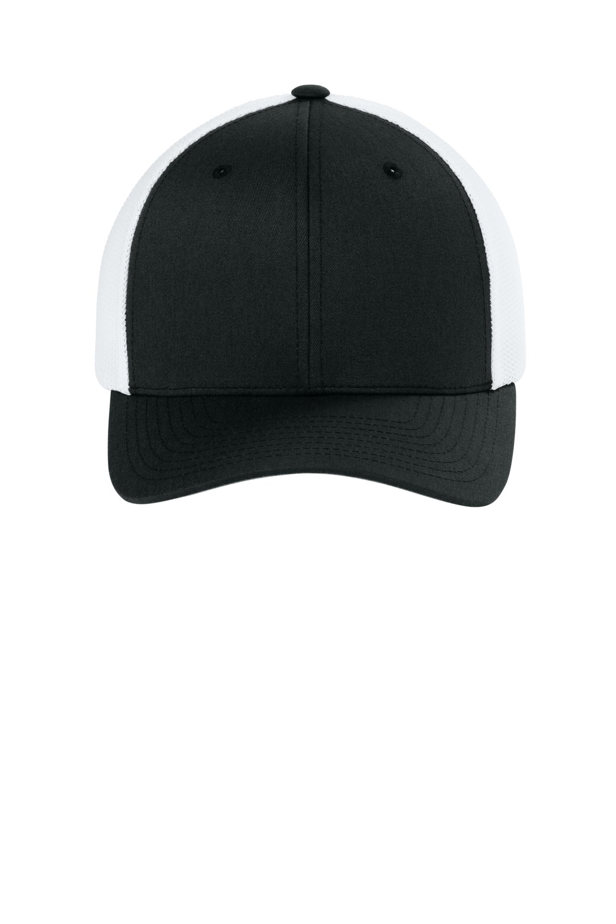 Flexfit Trucker Mesh Cap (SAN-FF6511) - Black/ White