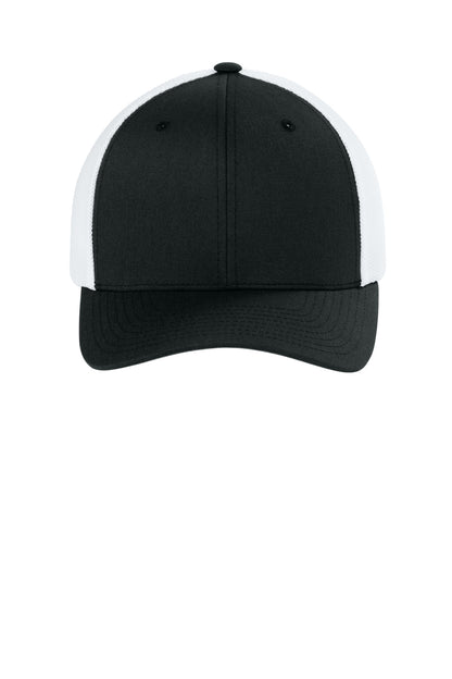 Flexfit Trucker Mesh Cap (SAN-FF6511) - Black/ White