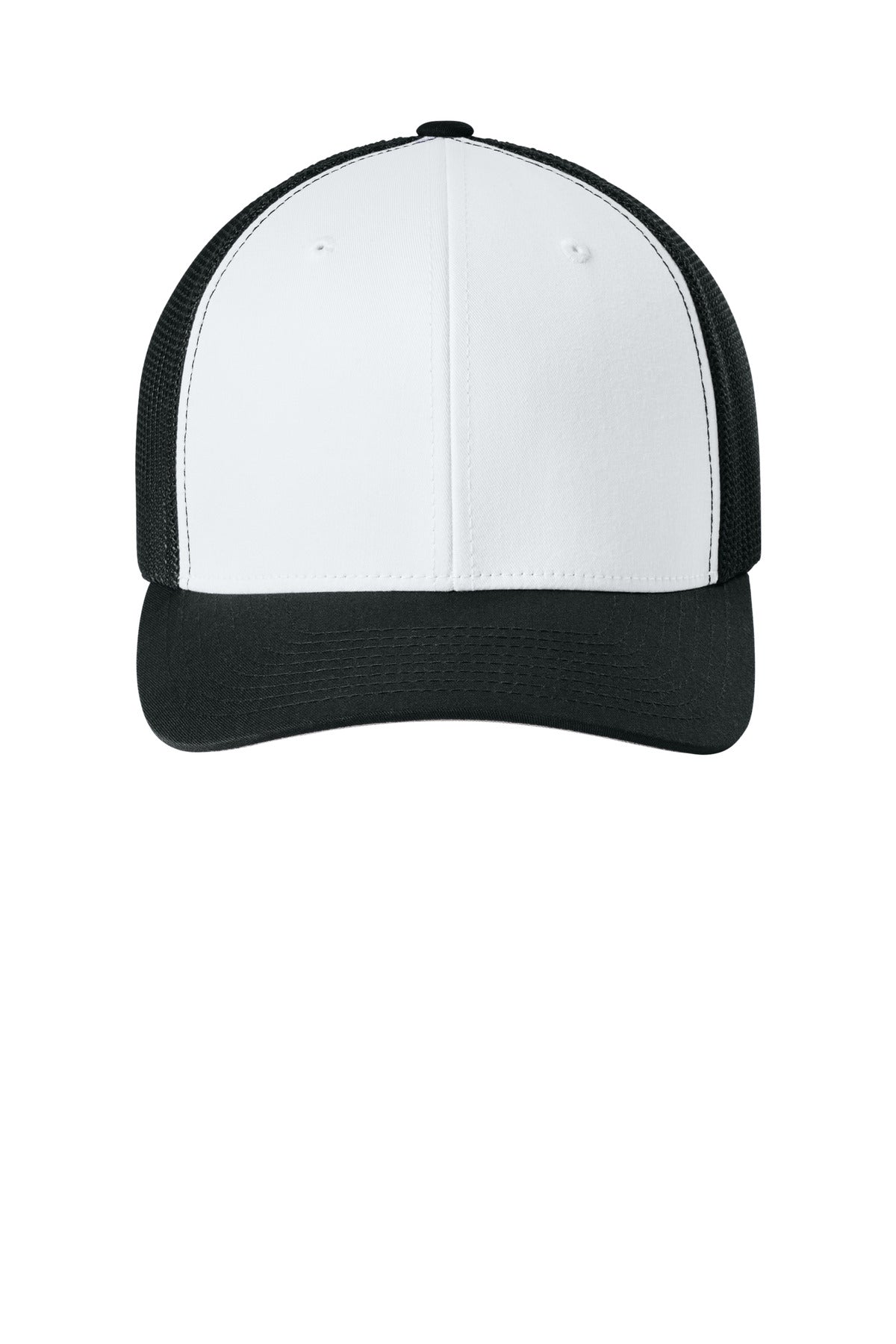 Flexfit Trucker Mesh Cap (SAN-FF6511) - Black/ White/ Black