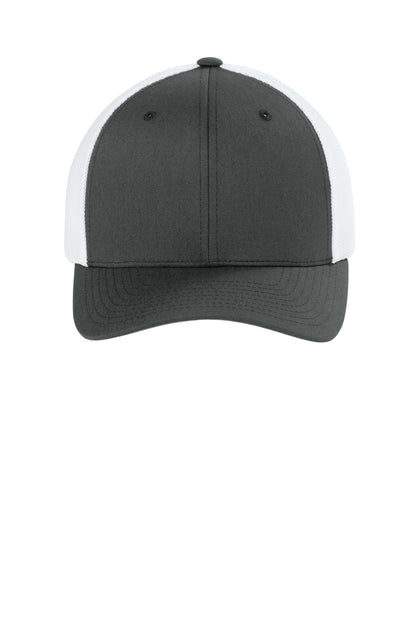 Flexfit Trucker Mesh Cap (SAN-FF6511) - Charcoal/ White