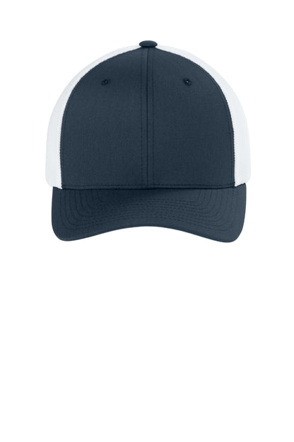 Flexfit Trucker Mesh Cap (SAN-FF6511) - Navy/ White